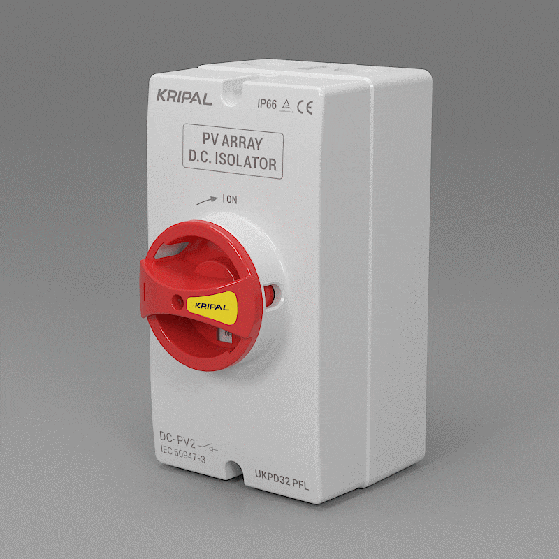 UKPD32-PFLH4 PV Solar Isolator Switch 32A 4 Pole 1200V DC Disconnect Switch IP66