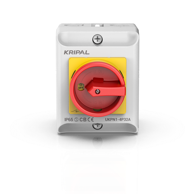 UKPN1 Rotary Isolating Switch 4Pole 20A/25A/32A IP65 Switch Disconnector Waterproof AC Isolator