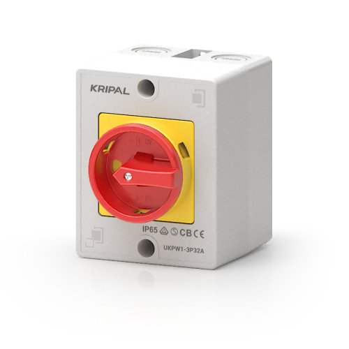 UKPW1 AC Isolator Switch 3Pole 20A/25A/32A Rotary Switch Enclosed IP65 Switch Disconnector