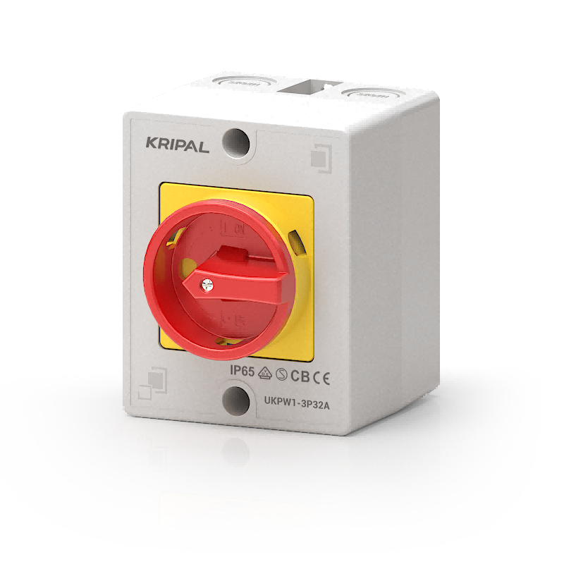 UKPW1 AC Isolator Switch 3Pole 20A/25A/32A Rotary Switch Enclosed IP65 Switch Disconnector