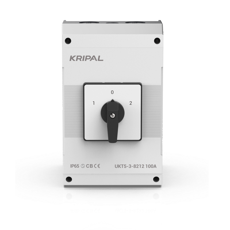 KRIPAL UKT5 Rotary Changeover Switch 3Pole 100A 3 Position Cam Switch IP65
