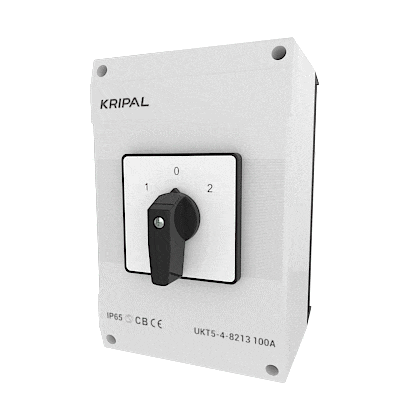 KRIPAL UKT5 Rotary Changeover Switch 3Pole 100A 3 Position Cam Switch IP65