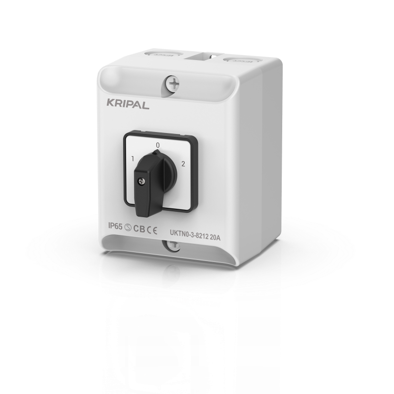 UKTN Series Rotary Changeover Switch 20A 3 Position IP65 Cam Switch