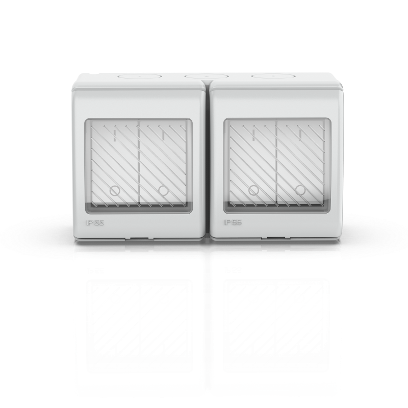 UKW IP55 Weatherproof Switch Socket 250V Electrical Outlet 1/2/3/4 Gang