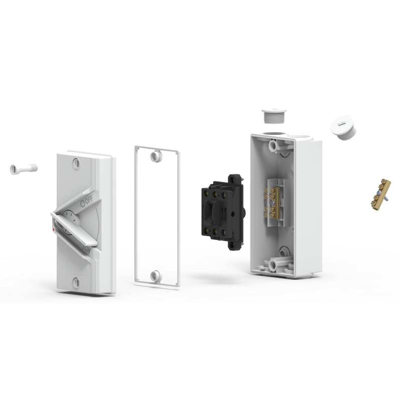 UKF5 Weatherproof Isolating Switch 1/2/3/4P 20A 35A 63A Outdoor Isolator Switch IP66