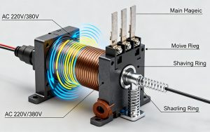 AC-powered control coil.