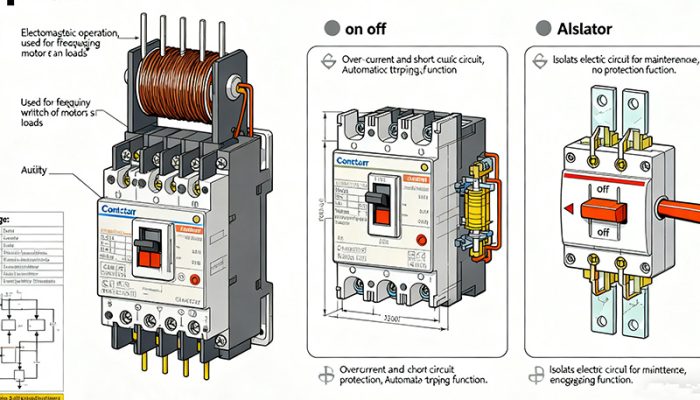 Contactor vs Circuit Breaker vs Isolator Switch: Understanding the Difference in Industrial Power