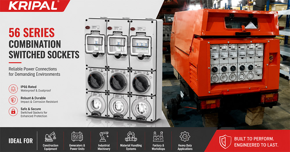 KRIPAL 56 Series Combination Switched Sockets-Industrial Machinery