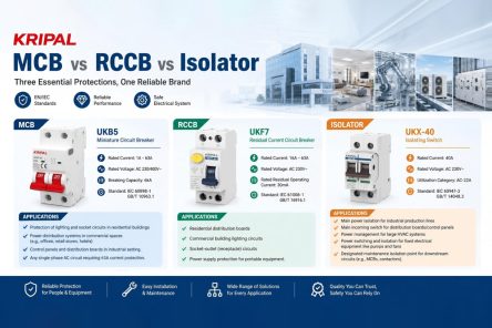 MCB vs RCCB vs Isolator: Differences, Functions, IEC Standards and Real Applications