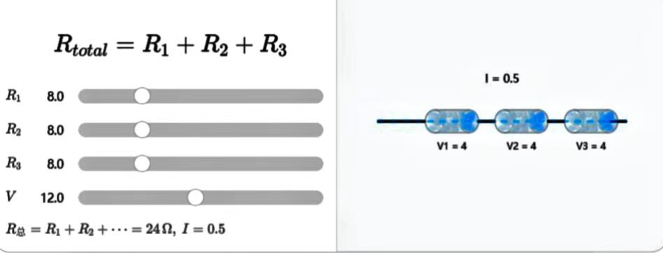 Voltage drop in a series circuit calculation example
