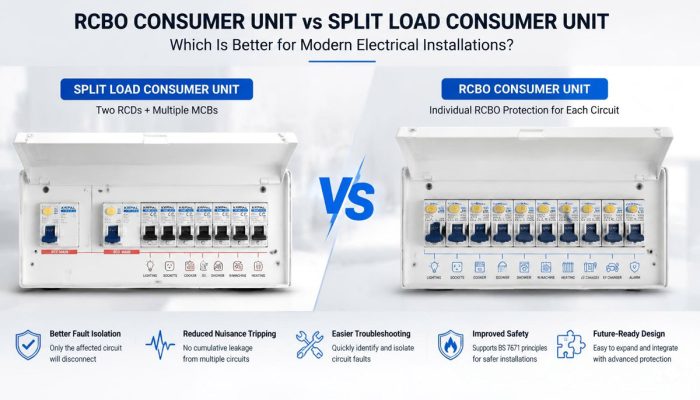 RCBO Consumer Unit vs Split Load Consumer Unit: Which Is Better for Modern Electrical Installations?