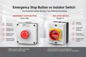 Emergency Stop Button vs Isolator Switch