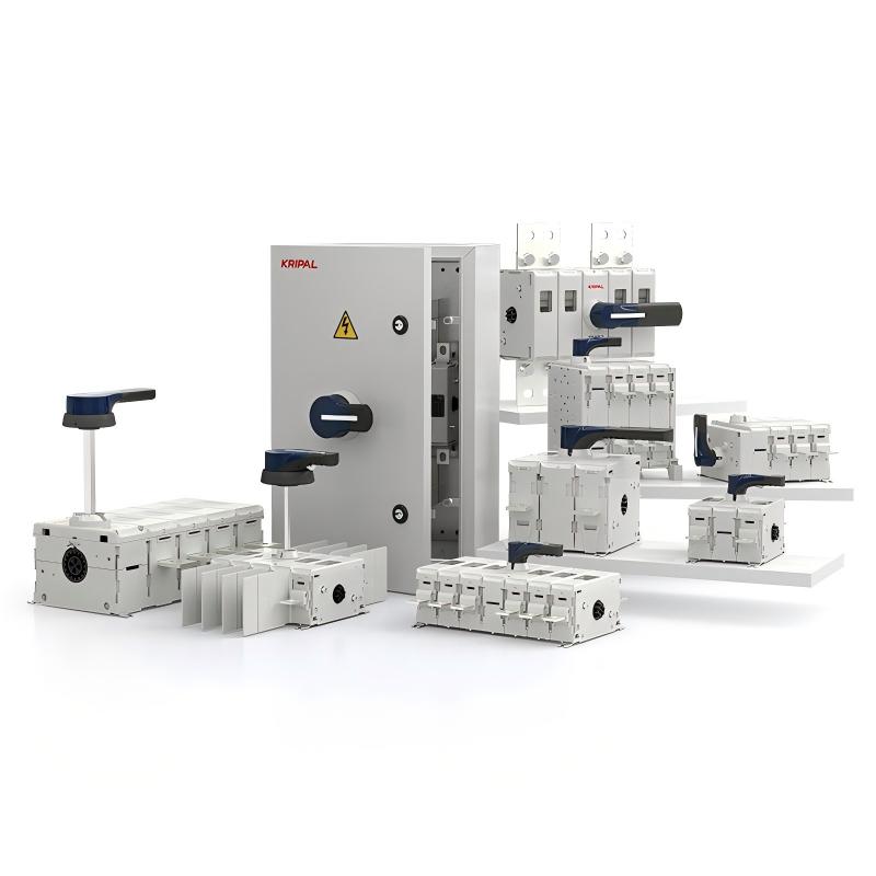 UKGD-250F22P 4-Pole 250A DC1000V PV Isolator with Door-Coupling Handle, Extension Shaft and Phase Barriers