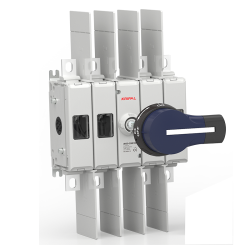 UKGD-250F22P 4-Pole 250A DC1000V PV Isolator with Door-Coupling Handle, Extension Shaft and Phase Barriers