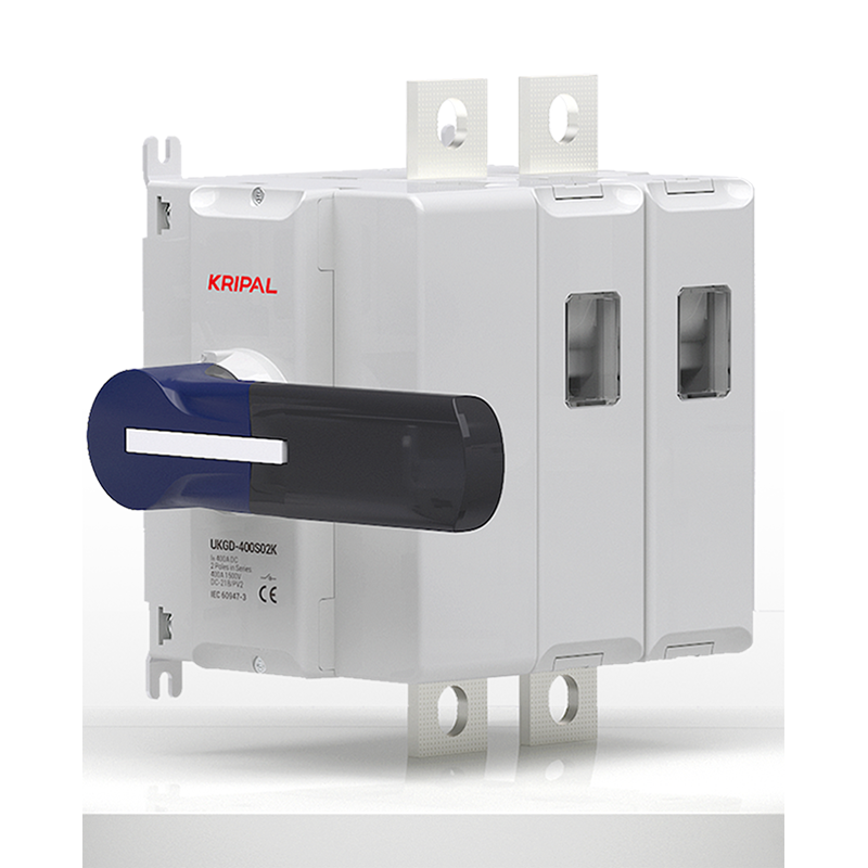 UKGD-400S02K 2P 400A DC1500V Switch Disconnector Side-Mounted Handle CE/CB/TUV Certified DC Isolator
