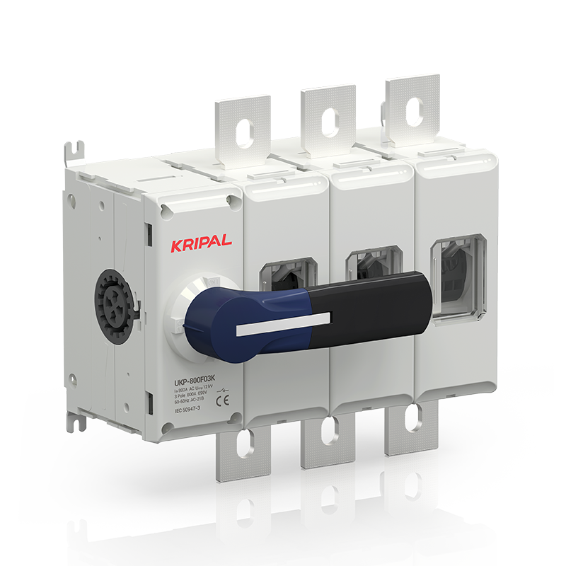 UKP-800F03K 3-Pole 800A AC Switch Disconnector – Panel Mount Isolator with Front Operating Handle for Power Distribution Cabinets