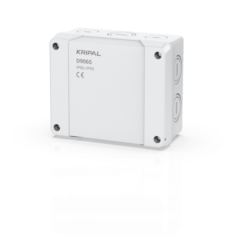 KRIPAL D90 terminal junction box IP65 wall mount outdoor waterproof PC enclosure for cable jointing, Zhejiang China