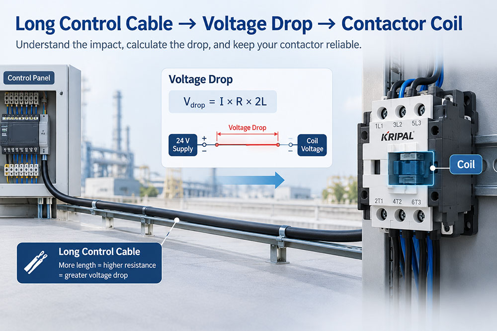Contactor Coil Voltage Drop Over Long Control Cable